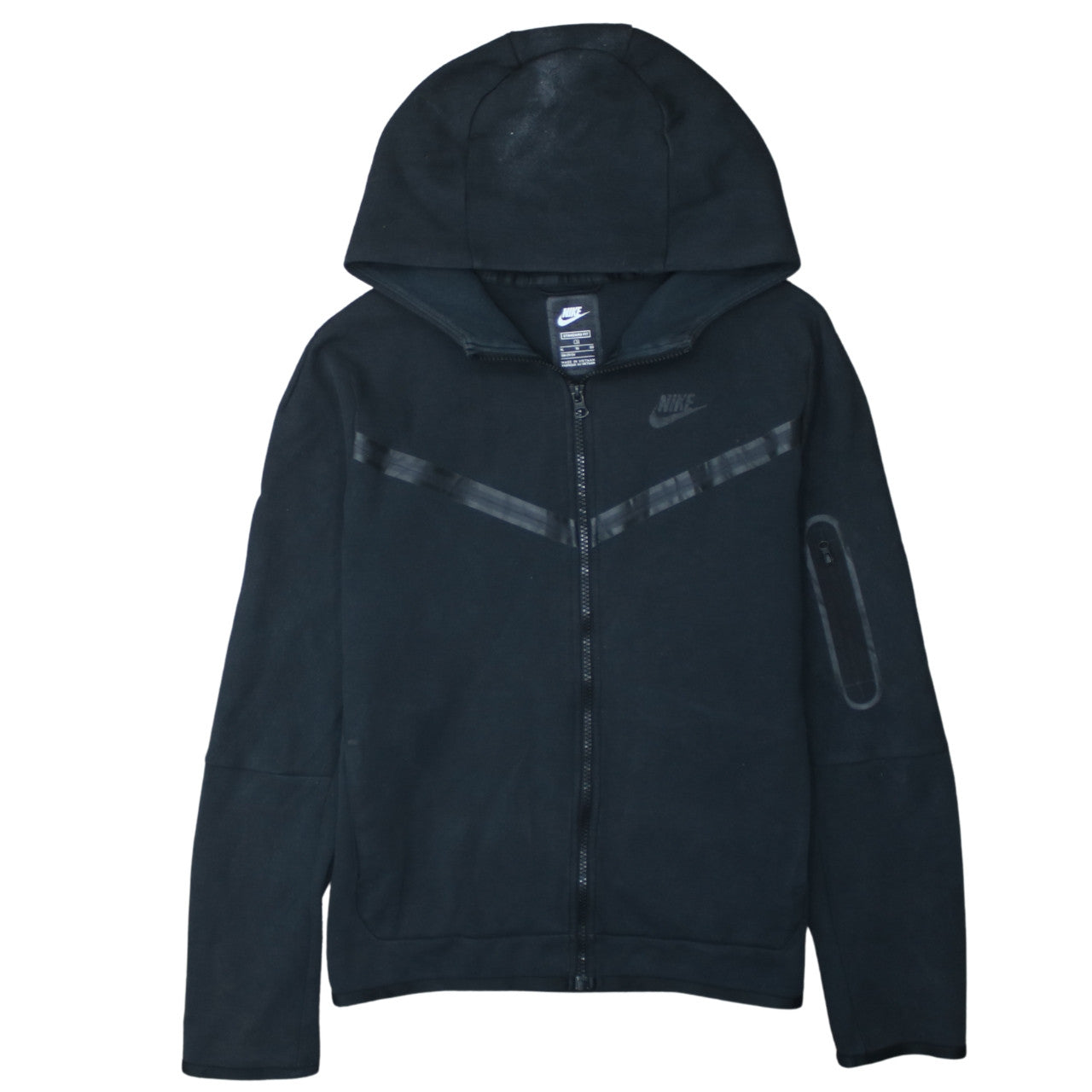 Nike Boys Black XL Full Zip Hoodie - Standard Fit Fleece Sweatshirt