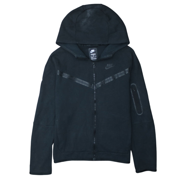 Nike Boys Black XL Full Zip Hoodie - Standard Fit Fleece Sweatshirt