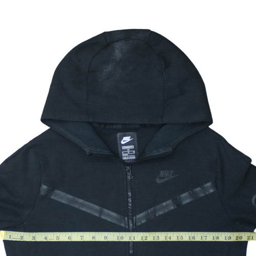 Nike Boys Black XL Full Zip Hoodie - Standard Fit Fleece Sweatshirt