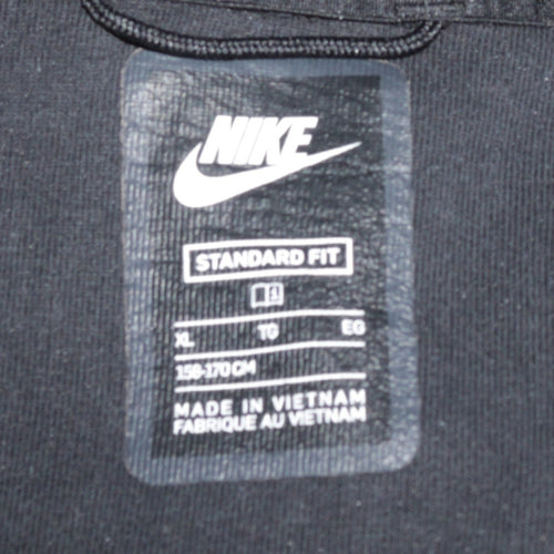 Nike Boys Black XL Full Zip Hoodie - Standard Fit Fleece Sweatshirt