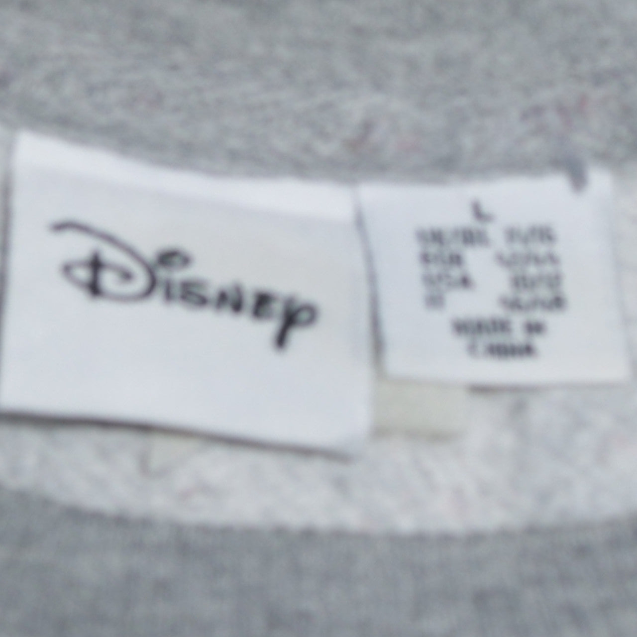 Disney Women's Grey Minnie Mouse Graphic Pullover Sweatshirt L