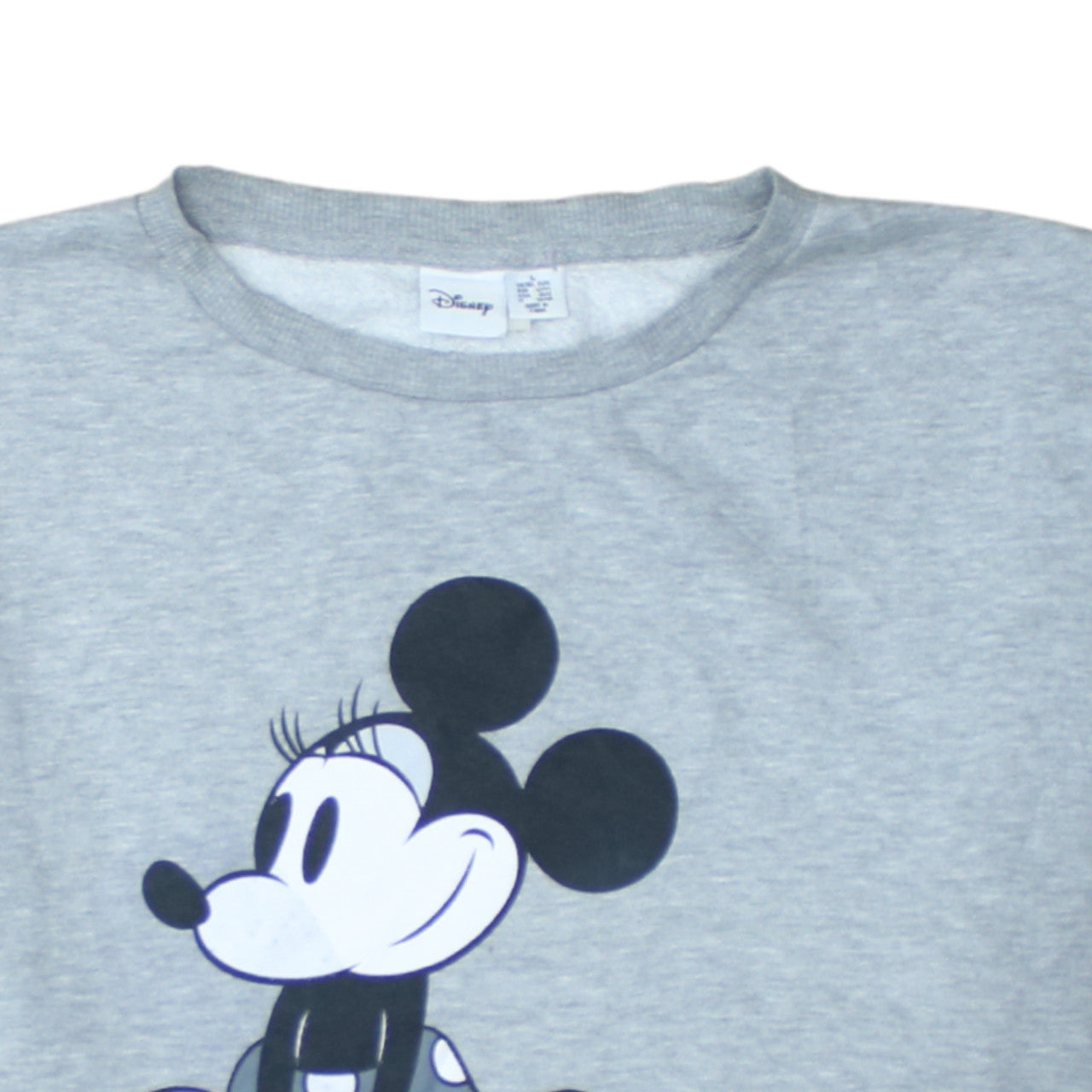 Disney Women's Grey Minnie Mouse Graphic Pullover Sweatshirt L
