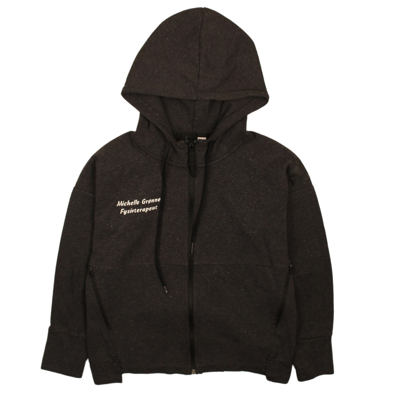 Adidas Womens Black Full Zip Hoodie Size S Embroidered Logo Casual