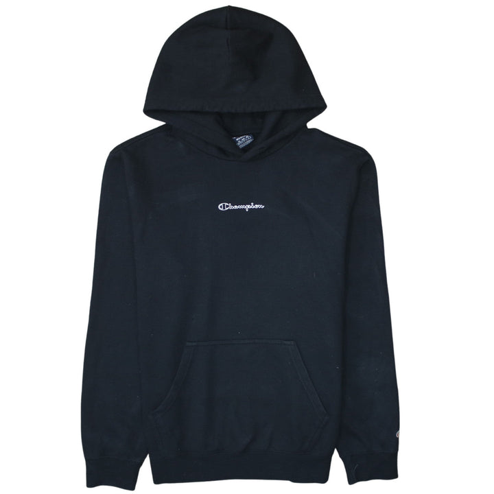 Champion Men's Black Pullover Hoodie Medium Fleece Logo Sweatshirt