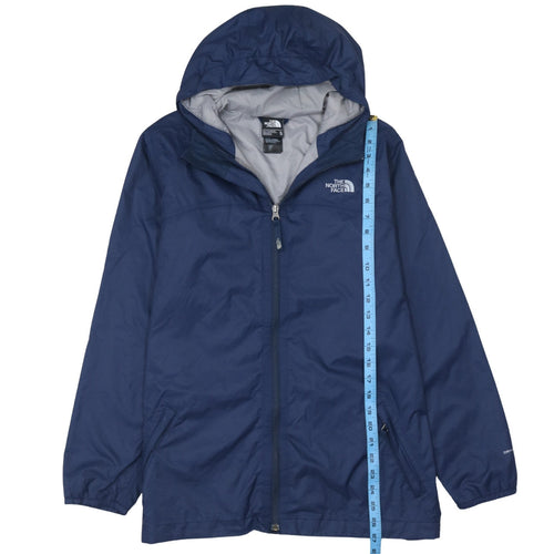 The North Face Boys Blue XL Waterproof Hooded Rain Jacket