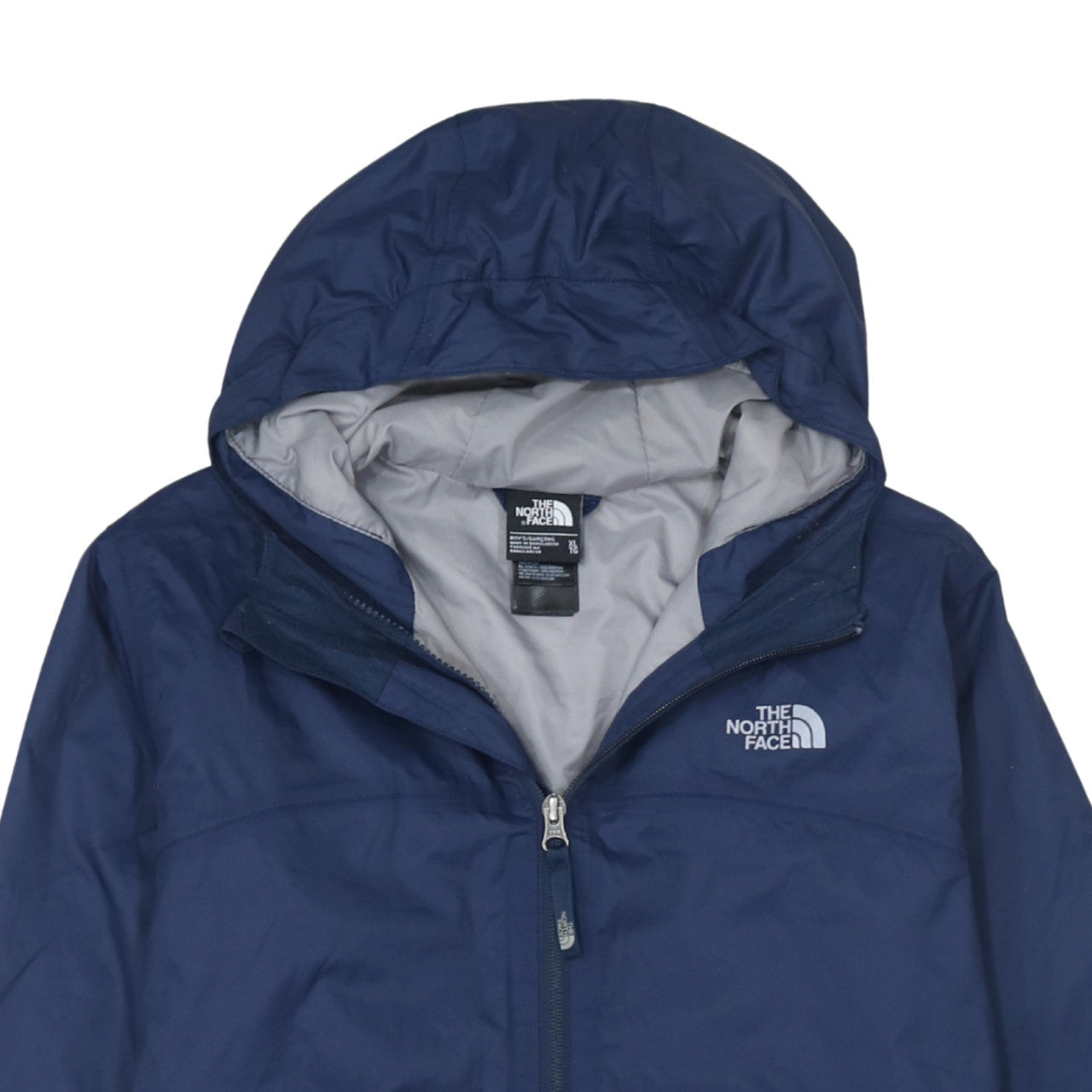 The North Face Boys Blue XL Waterproof Hooded Rain Jacket