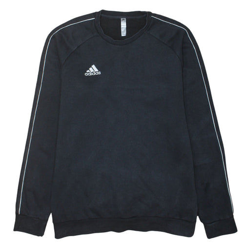 Adidas Men's Black Pullover Sweatshirt Medium Crew Neck Fleece