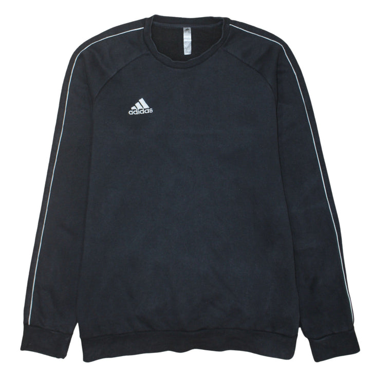 Adidas Men's Black Pullover Sweatshirt Medium Crew Neck Fleece