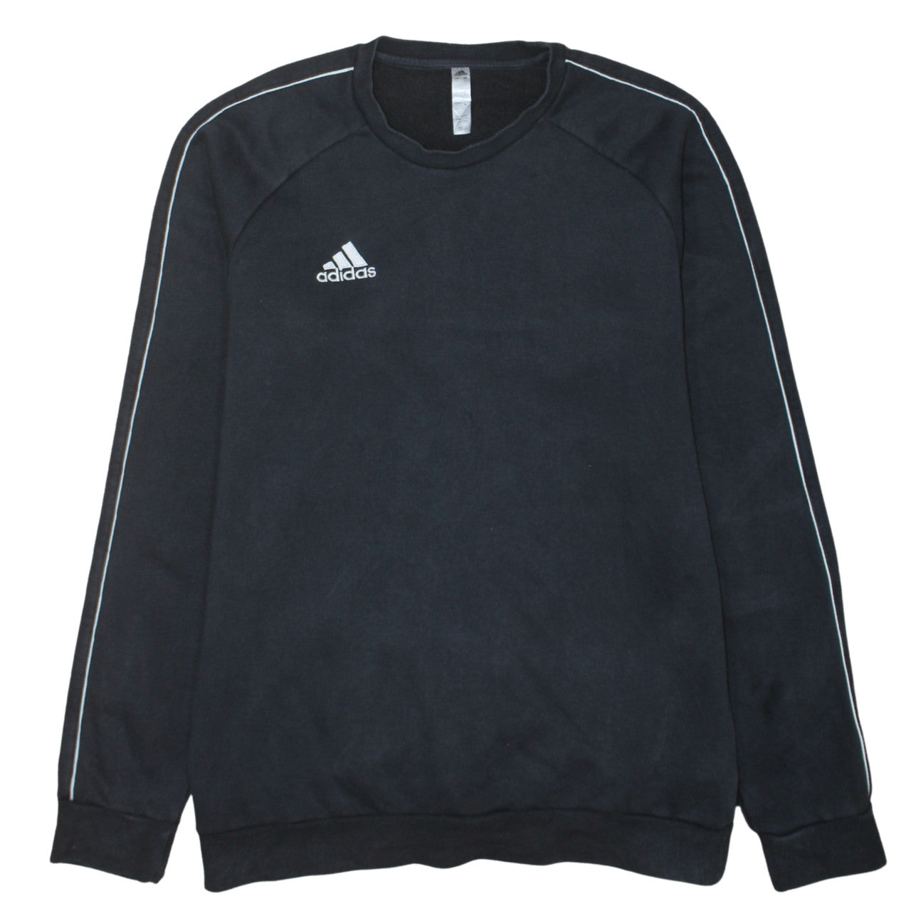 Adidas Men's Black Pullover Sweatshirt Medium Crew Neck Fleece