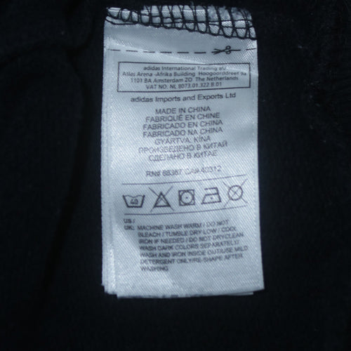Adidas Men's Black Pullover Sweatshirt Medium Crew Neck Fleece