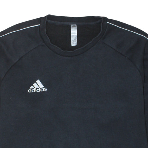 Adidas Men's Black Pullover Sweatshirt Medium Crew Neck Fleece