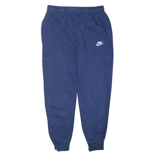 Nike Mens Blue Jogger Sweatpants S Regular Fit Fleece Cuffed Trousers