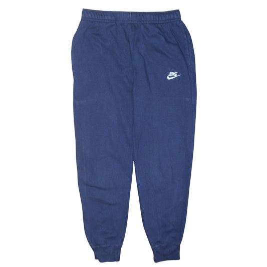 Nike Mens Blue Jogger Sweatpants S Regular Fit Fleece Cuffed Trousers