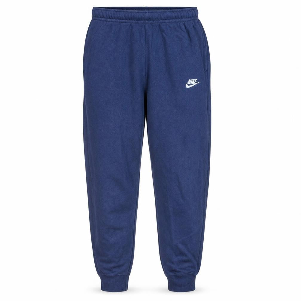 Nike Mens Blue Jogger Sweatpants S Regular Fit Fleece Cuffed Trousers