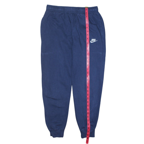 Nike Mens Blue Jogger Sweatpants S Regular Fit Fleece Cuffed Trousers