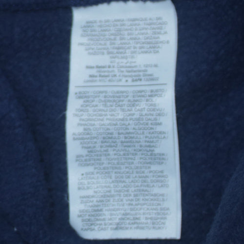 Nike Mens Blue Jogger Sweatpants S Regular Fit Fleece Cuffed Trousers