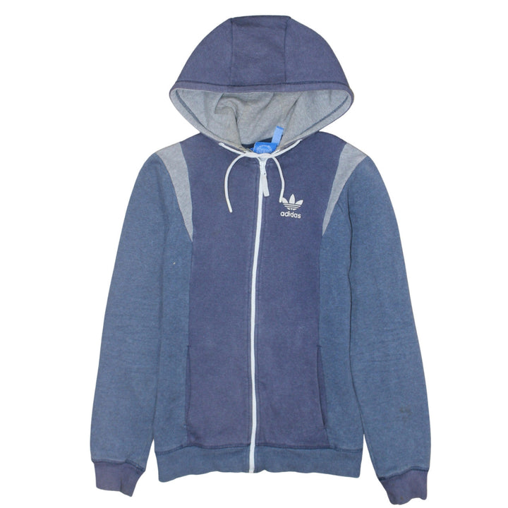 Adidas Men's Blue Full Zip Hoodie Size S Regular Fit Sportswear