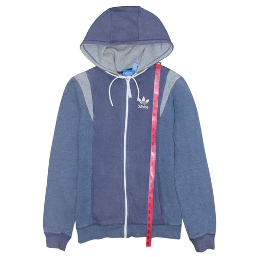 Adidas Men's Blue Full Zip Hoodie Size S Regular Fit Sportswear