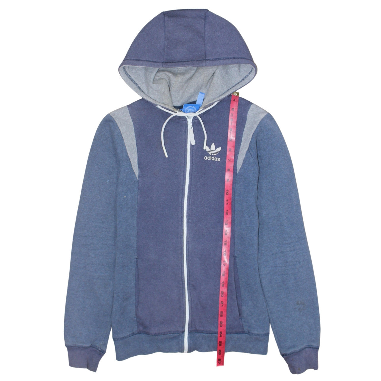 Adidas Men's Blue Full Zip Hoodie Size S Regular Fit Sportswear