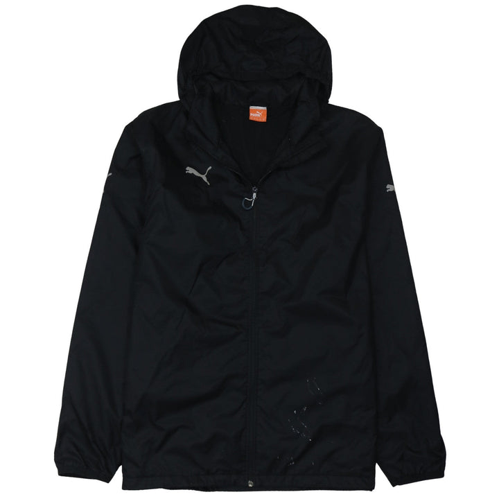 Puma Men's Black Hooded Windbreaker Jacket Size M
