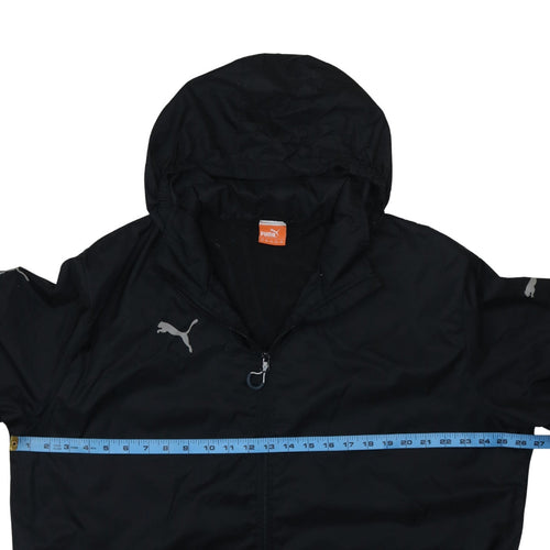 Puma Men's Black Hooded Windbreaker Jacket Size M