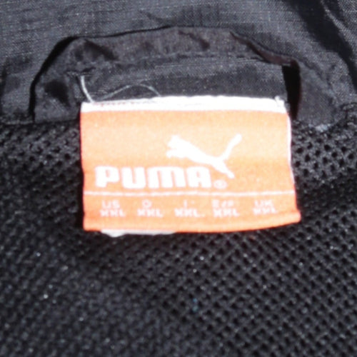 Puma Men's Black Hooded Windbreaker Jacket Size M