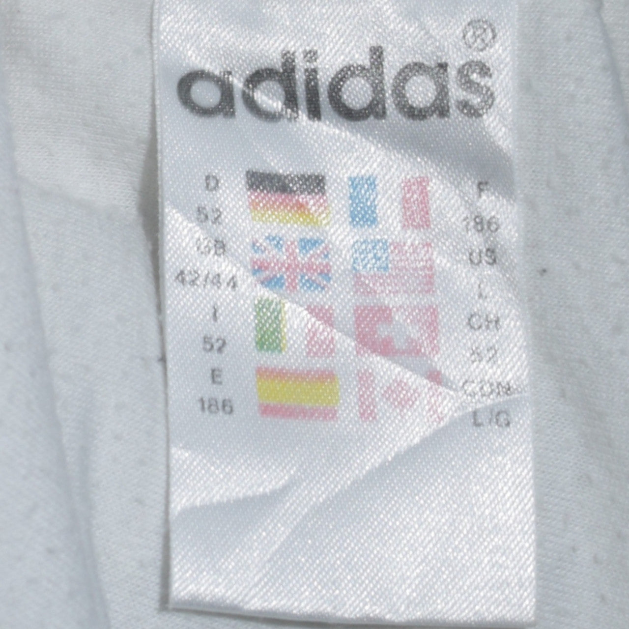 Adidas Mens White Blue Retro Track Jacket L 42in Full Zip Sportswear