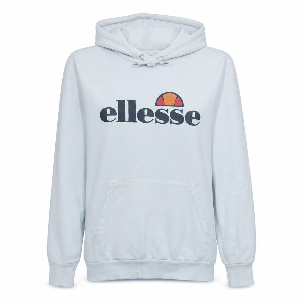 Ellesse Womens White Hoodie UK 12 Pullover Logo Hooded Sweatshirt