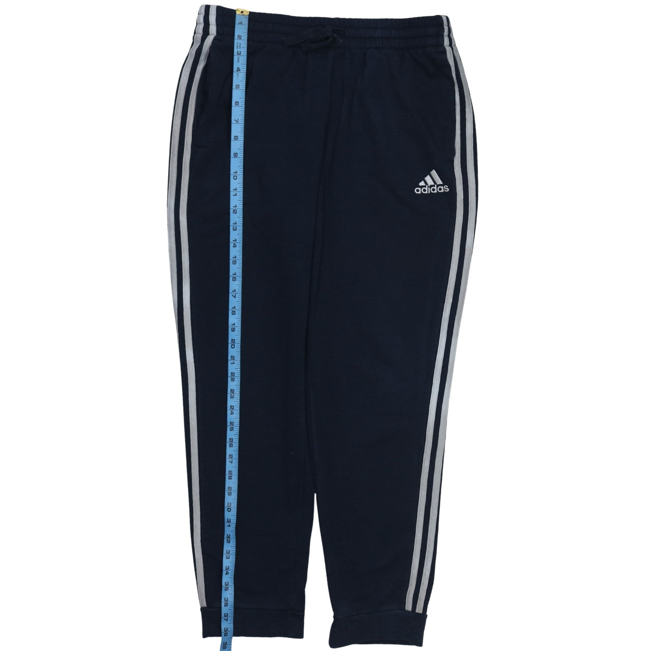 Adidas Men's Blue Jogger Trousers L Regular Fit Elastic Waist
