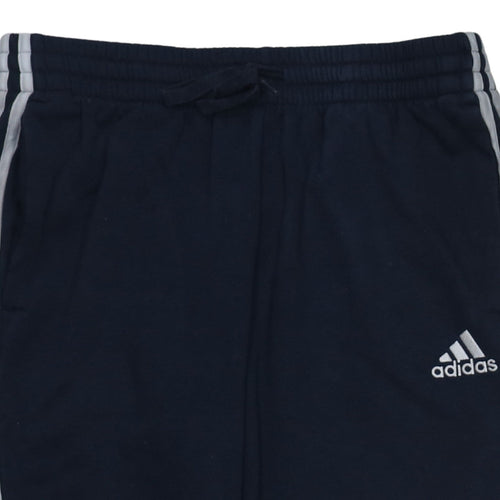 Adidas Men's Blue Jogger Trousers L Regular Fit Elastic Waist