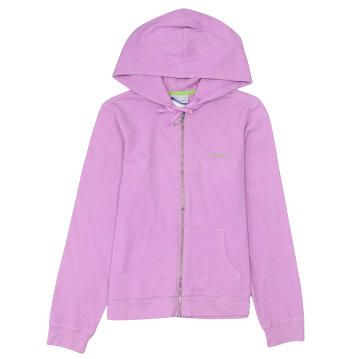 Reebok Womens Pink Full Zip Hoodie Size 12 Cotton Blend Casual Sweatshirt