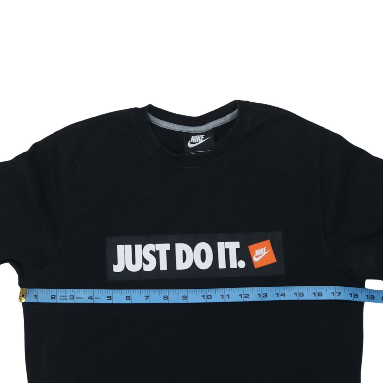 Nike Men's Black 'Just Do It' Crew Neck Pullover Sweatshirt Small