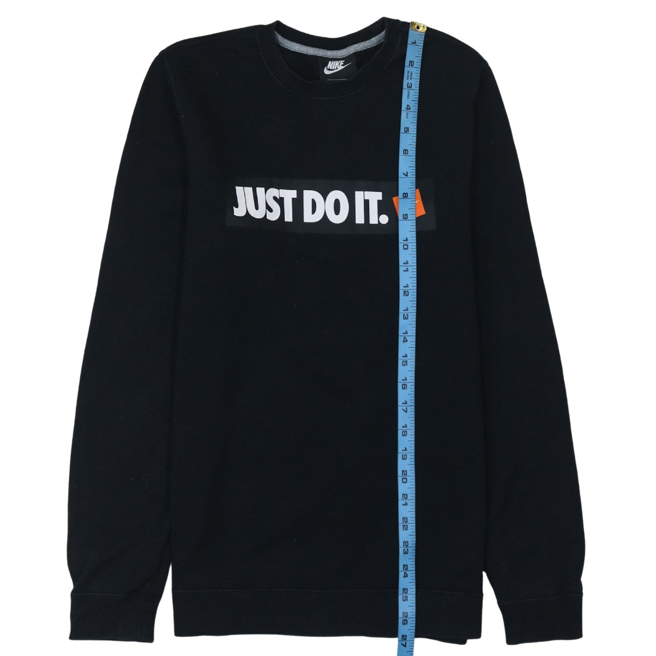 Nike Men's Black 'Just Do It' Crew Neck Pullover Sweatshirt Small