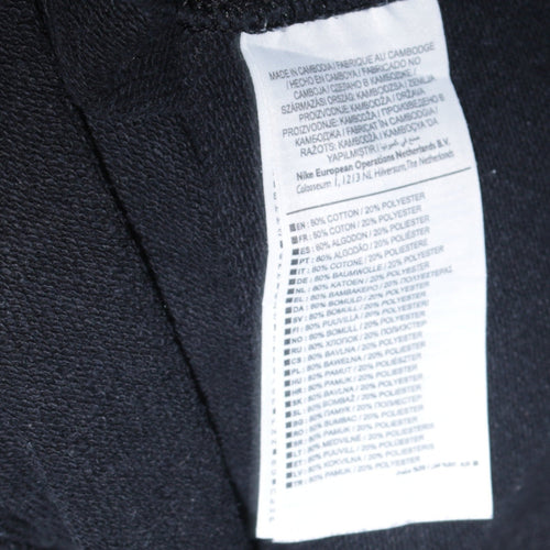 Nike Men's Black 'Just Do It' Crew Neck Pullover Sweatshirt Small