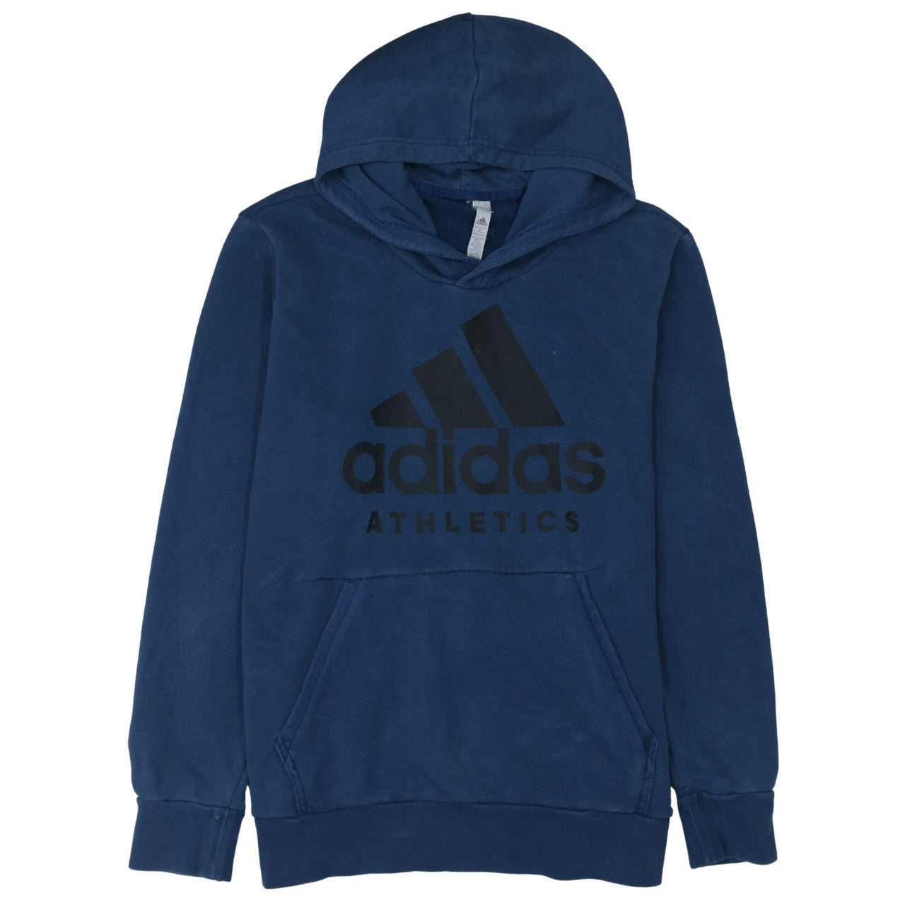 Adidas Men's Blue Pullover Hoodie L Logo Athletic Long Sleeve