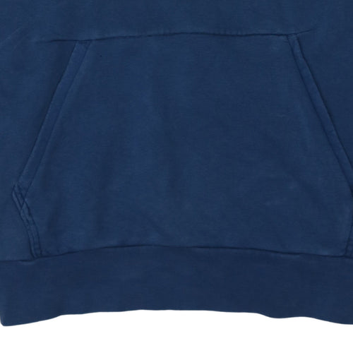 Adidas Men's Blue Pullover Hoodie L Logo Athletic Long Sleeve