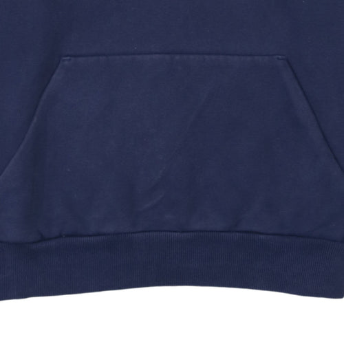 Puma Men's Blue Small Pullover Hoodie with Logo Print