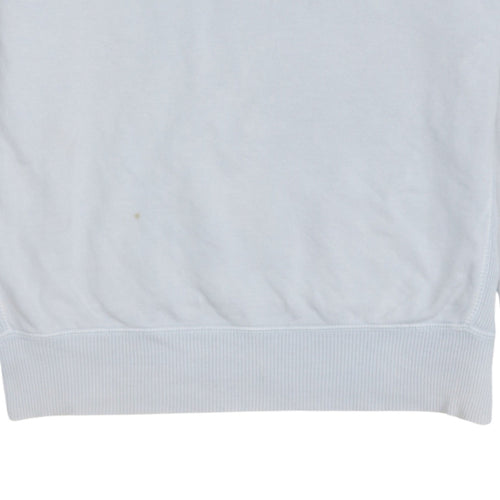 Diesel Men's White Cotton Logo Pullover Sweatshirt Size M