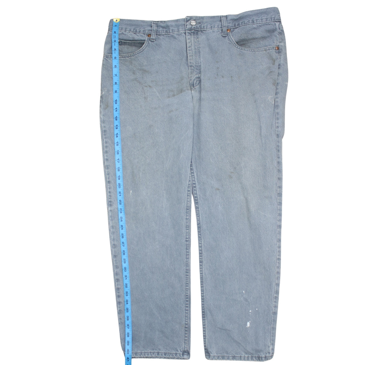 Lee Men's Blue Regular Fit Straight Leg Jeans Size 42x30