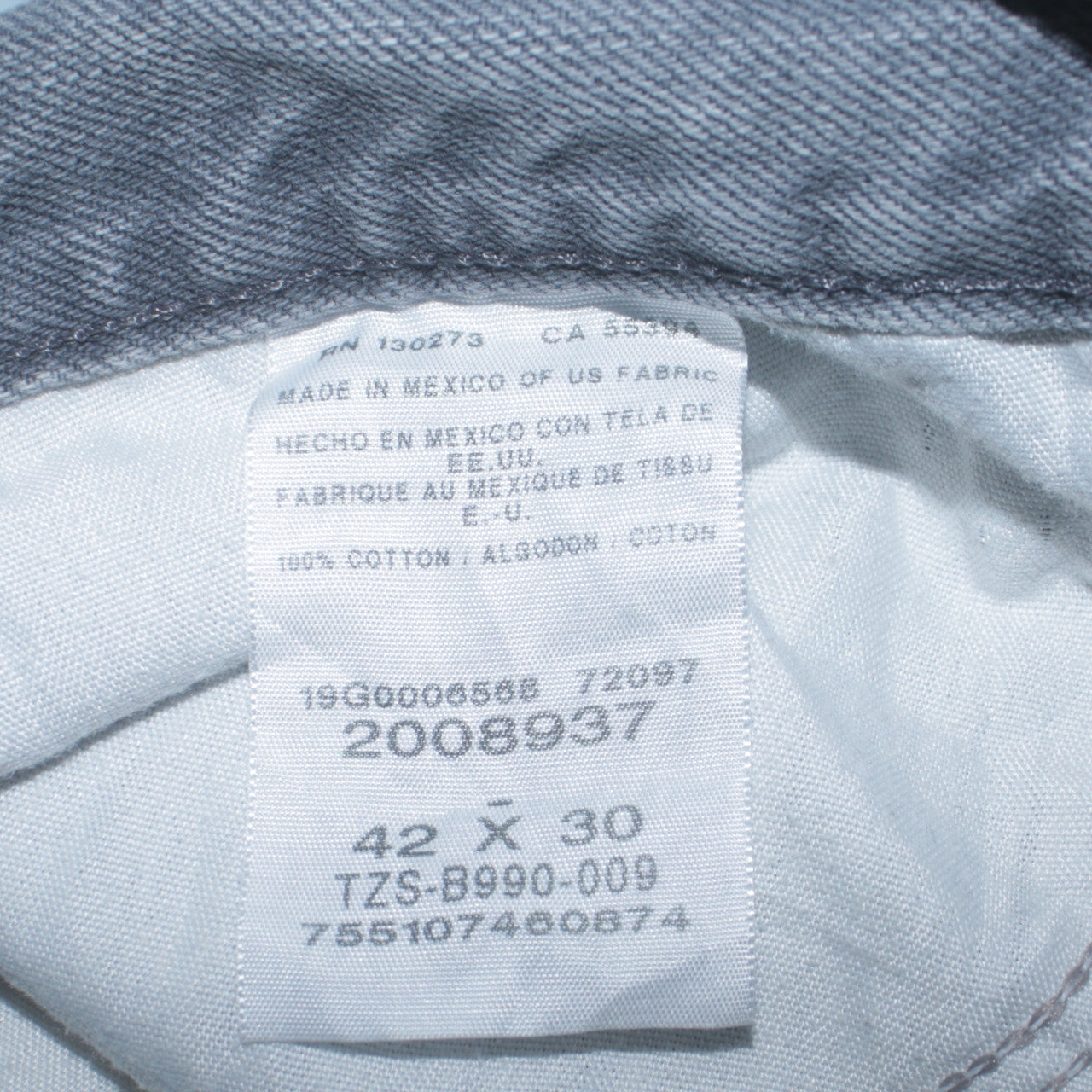 Lee Men's Blue Regular Fit Straight Leg Jeans Size 42x30