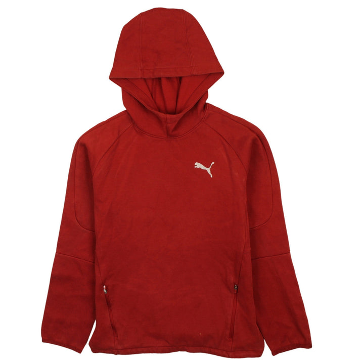 Puma Boys Red Pullover Hoodie 15-16 Years Cotton Blend Athletic Fit