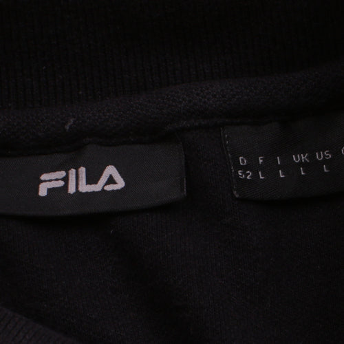 FILA Men’s Black Cotton Short Sleeve Polo Shirt Size L