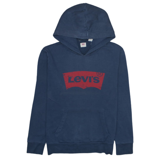 Levi's Men's Blue Pullover Hoodie S Graphic Logo Sweatshirt