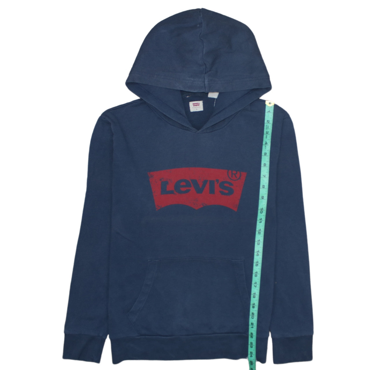 Levi's Men's Blue Pullover Hoodie S Graphic Logo Sweatshirt