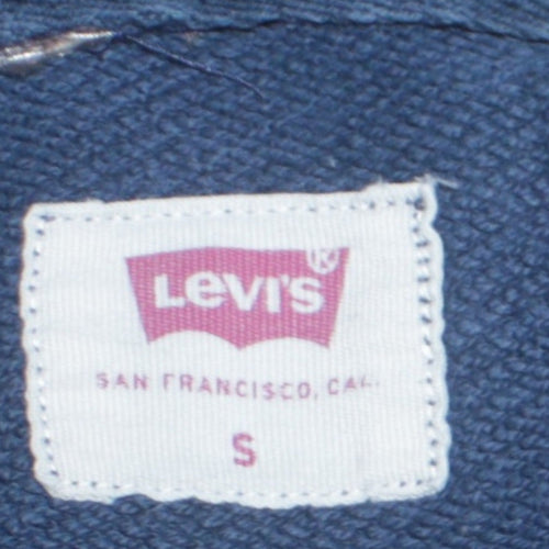 Levi's Men's Blue Pullover Hoodie S Graphic Logo Sweatshirt