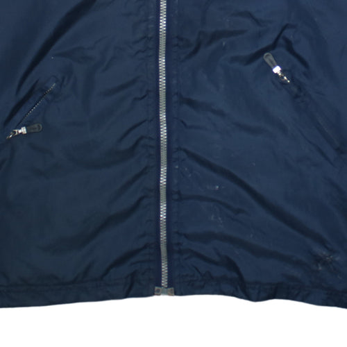Adidas Mens Blue 2XL Retro Hooded Windbreaker Jacket