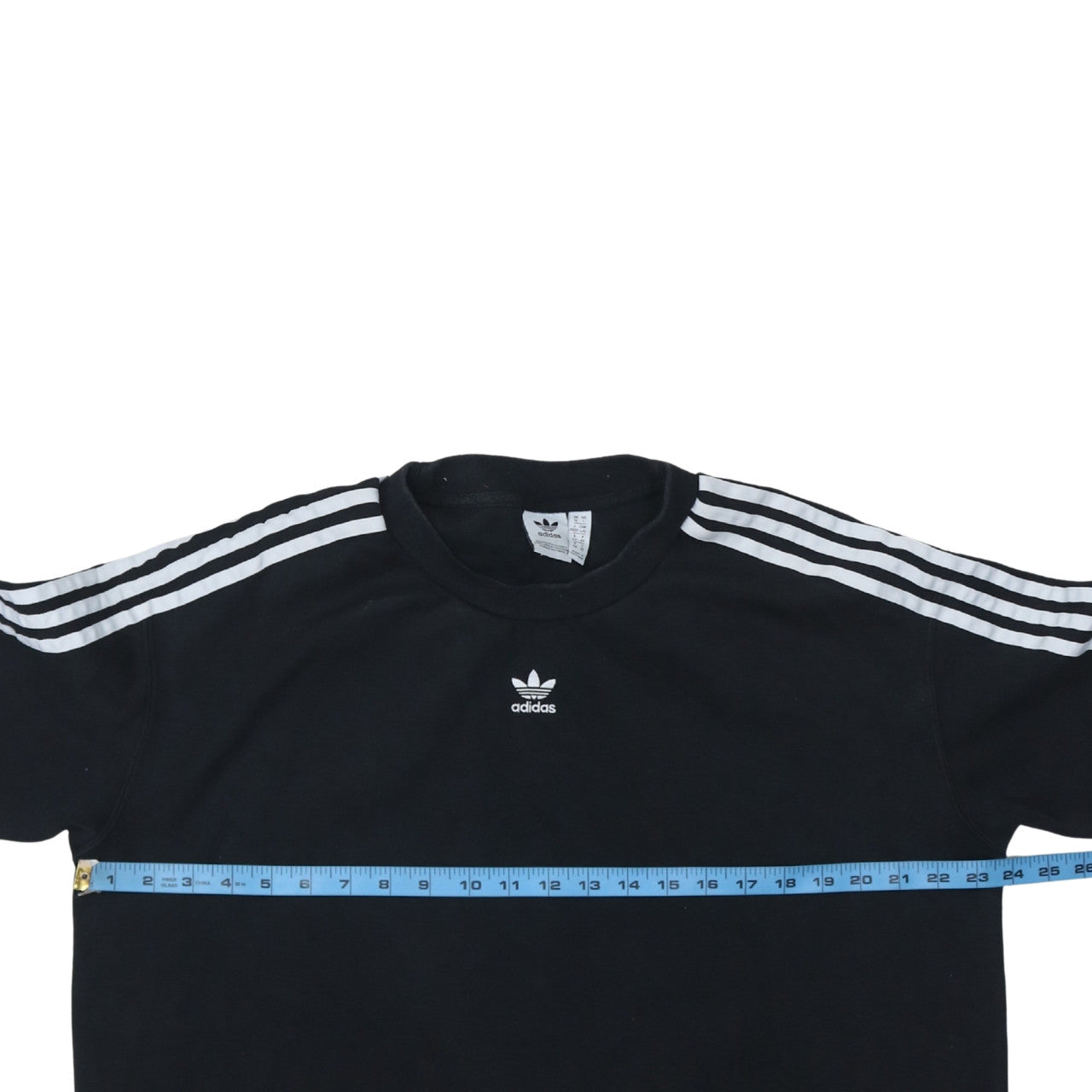 Adidas Women Black Long Sleeve Sweatshirt UK 18 Crew Neck Pullover