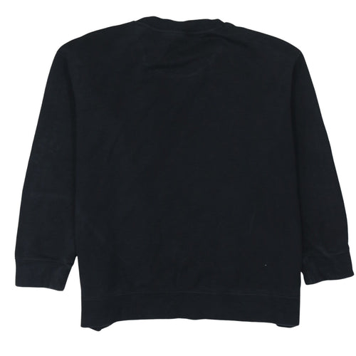 Adidas Women Black Long Sleeve Sweatshirt UK 18 Crew Neck Pullover