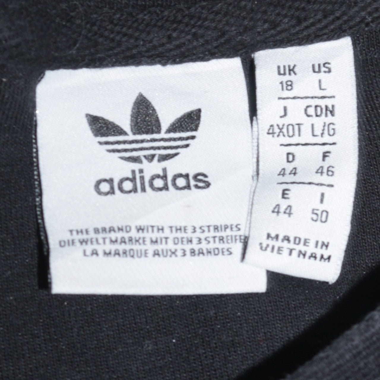 Adidas Women Black Long Sleeve Sweatshirt UK 18 Crew Neck Pullover
