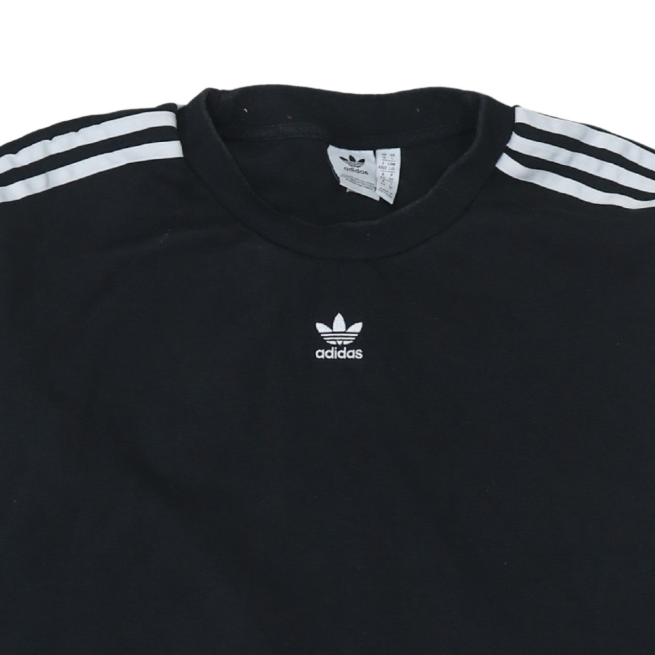 Adidas Women Black Long Sleeve Sweatshirt UK 18 Crew Neck Pullover